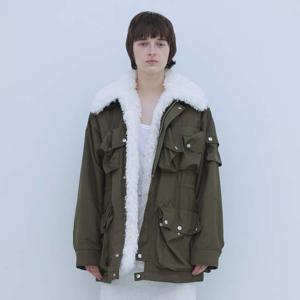 DETACHABLE MILITARY JACKET-KHAKI