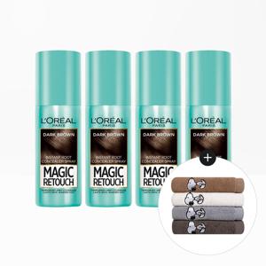 매직 리터치 새치 스프레이 75ml 4개+스누피 타올 1장(랜덤)