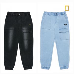 [내셔널지오그래픽키즈] K251UPT030 데님 조거 팬츠 청바지