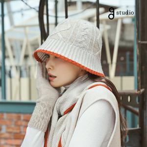 [지스튜디오]25FW 울캐시미어 자카드 버킷햇
