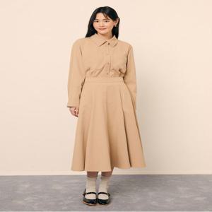 자수 백 밴딩 플레어 스커트 GP8M0SK901