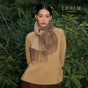[25 NEW] 에르헴 25FW 캐시미어 100 배색 투톤 머플러 1종