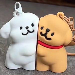 강아지  키링 커플 우정 인형 가방 키홀더 열쇠고리