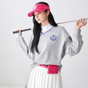 [골프&일상] 자수 브이넥 시보리 맨투맨 #112474
