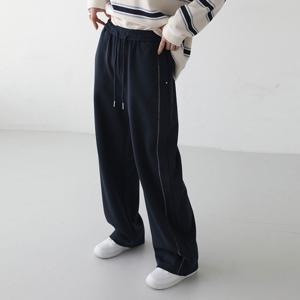 훗씨 스티치 밴딩 와이드 팬츠 #710900