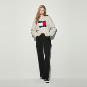 하이 루즈 스트레이트 블랙 데님 팬츠 (T32E7NEW22TWL11BZ)