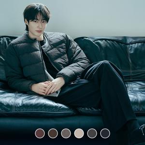 075916 변우석 경량 퀼팅 라운드넥 자켓