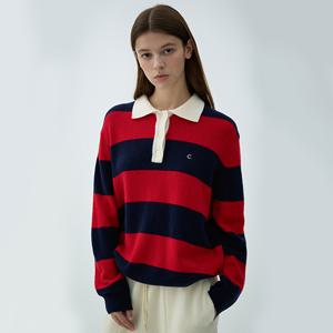 [기은세 착용] 25FW Stripe Rugby Knit Pullover (2color)