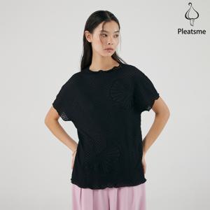 [최초가 119000원] 보타닉 자수 하프 슬리브 블라우스_HPBLM124H08