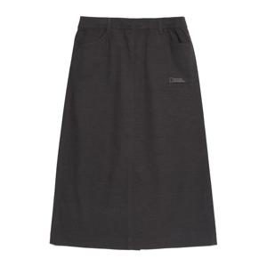 N253WSK910 여성 데님라이크 롱 스커트 BLACK BROWN