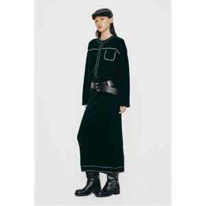 [최초가 348,000원] Coloring Stitch H-line Knitwear Skirt LFKDW24310NYD