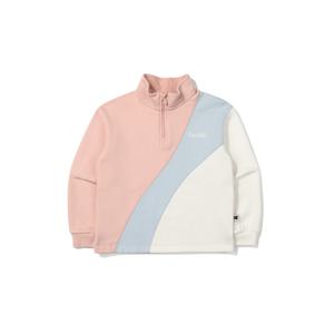 컬러크롬 레귤러핏 반집 맨투맨 키즈 PINK