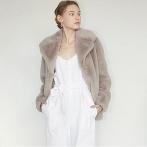 [최초가169,000]심플 카라 FAUX 퍼 솔리드 하프 자켓_CPJK250601