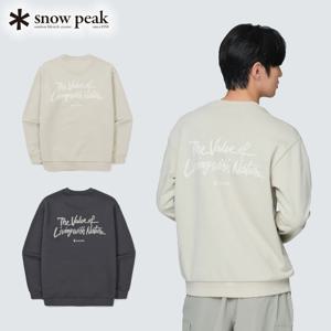 [스노우피크 X 성낙진] 레터링 맨투맨 S24FUFHT66 캠핑철