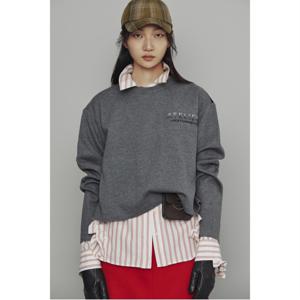 [최초가 238,000원] [Atelier] Leather Point Long Sleeve T-Shirt_LFTAW24820GYX