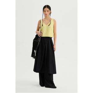 [최초가 468,000원] Wool Flare Long Skirt (black)_LFKAW24410BKX
