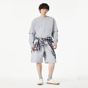 [MEN][정가 329000원]우븐 배색 레이어드 맨투맨9155122565