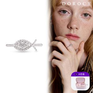 14k 18k 로프 물고기 랩 다이아몬드 반지