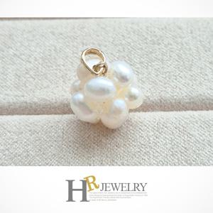 14K Gold 밥풀담수 히트_예쁜(HR)14K 뉴 크리스 진주 펜던트