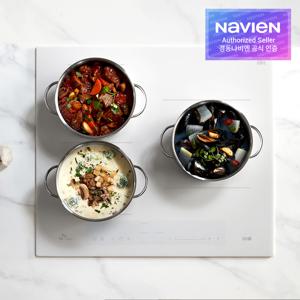 파워부스트 3구 인덕션 전기레인지 화이트 IHR-B32P2