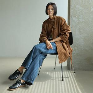 [RR]니코 스웨이드 벨티드 하프 코트