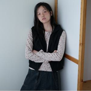 후드 블루종 집업 베스트_T256MVT172W