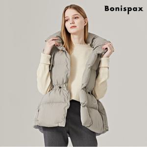 정상가:119,000원 ㅣ 루즈핏 스트링 집업 하프 패딩 베스트 (XN4VW010L0)