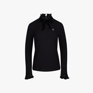 [LIVE]벨벳 리본 탈착 티셔츠 (블랙)