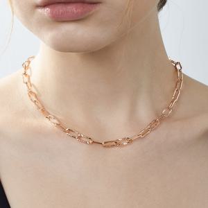 14K 18K 컷팅 볼드 클립 굵은 체인 목걸이 CHBEN782