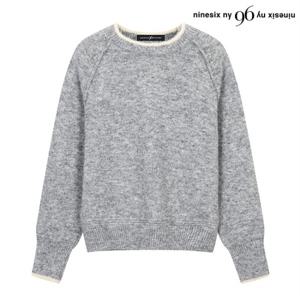 정상가:79,000원｜데일리 라운드넥 배색 나그랑 울 긴팔 니트 (NO3KT020L0)