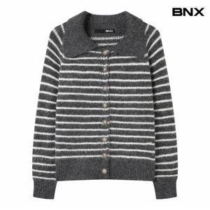 정상가:79,000원: ㅣ 카라넥 스트라이프 니트 가디건 (BX4CD010L0)