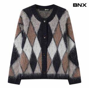정상가:119,000원: ㅣ 아가일 다이아 라운드 니트 가디건 (BX4CD013L0)