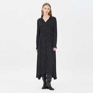 [본사] 어텀 도트 원피스_SAOP08441BK