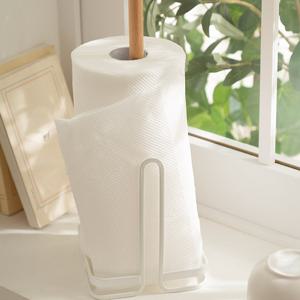 우드 키친타올 홀더 화이트