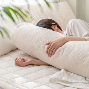 미니멀 피그먼트 워싱 원형 바디필로우 21x100 5Colors