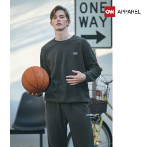 CNN 남성 플리스 기모 셋업 2종 패키지(맨투맨 세트)