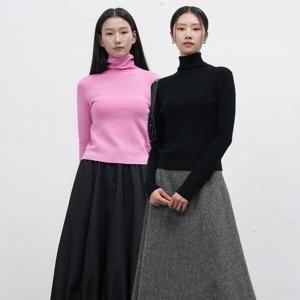 데일리 리브드 터틀넥 풀오버 4COL/WBE4L05525