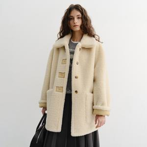 던스트 UNISEX REVERSIBLE SHEARLING JACKET LIGHT BEIGE_UDJU5D121I1