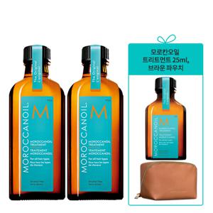 [유인나패키지/단독] 트리트먼트 100ML 듀오 세트+오일25ml+브라운파우치