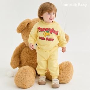 [정상가69,900원]행복한 밀크곰돌이 기모유아상하복