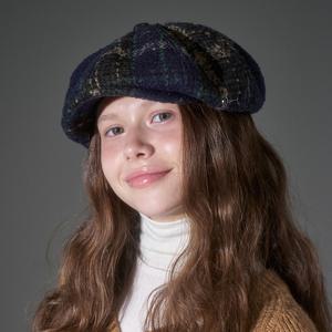 울혼방 오버 체크 뉴스보이캡 브노바