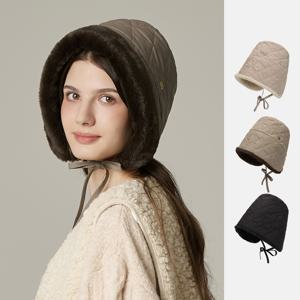 고밀도 퀼팅 패딩 퍼 보닛햇 루블린 (3 colors)