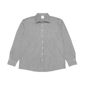 [정상가 129000원] 논아이론 에인즐리 스트라이프 드레스셔츠 (블랙) (BBTSMF5277UDF)