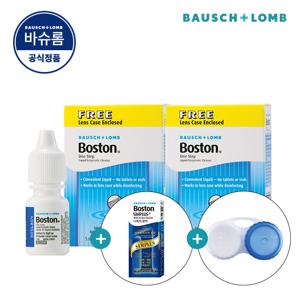 보스톤 원스텝 리퀴드 엔자임 클리너액 5ml 2개 (+심플러스 30ml & 렌즈 케이스)