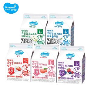 덴마크 드링킹 요구르트 포스트바이오틱스 275ml 10개(딸기/납작복숭아/베리믹스/제로사과/제로플레인)