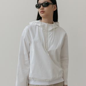 [최초가 99,000원]코튼 후드 셔츠_화이트