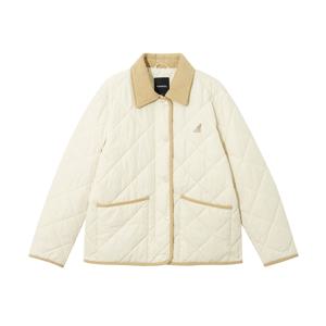 우먼스 코듀로이 칼라 퀼팅 자켓 8556 아이보리