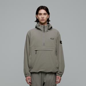 N243UFT930 아르켈론 우븐 스트레치 후드 아노락 LICHEN KHAKI
