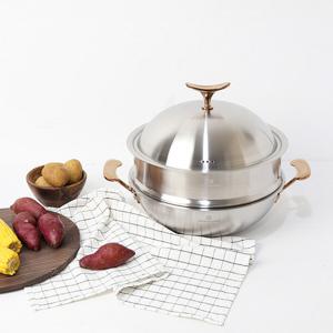 베세머 오리진 통5중 316스텐냄비 인덕션 양수웍냄비28cm+스티머