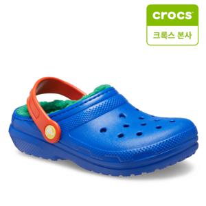 크록스 본사 207010-4LB 클래식 라인드 키즈 클로그 방한화 털신